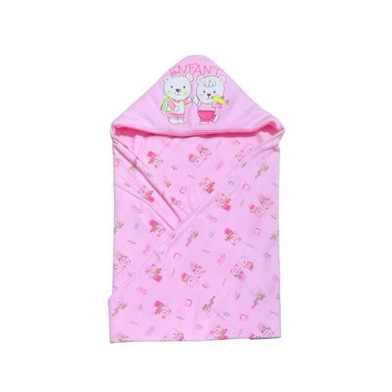 Enfant อองฟองต์ ผ้าห่อตัวคอตตอนทอ2ชั้น หนา ใช้ห่ม ใช้ห่อตัวได้ Size 30*30 นิ้ว(76CmX76Cm)