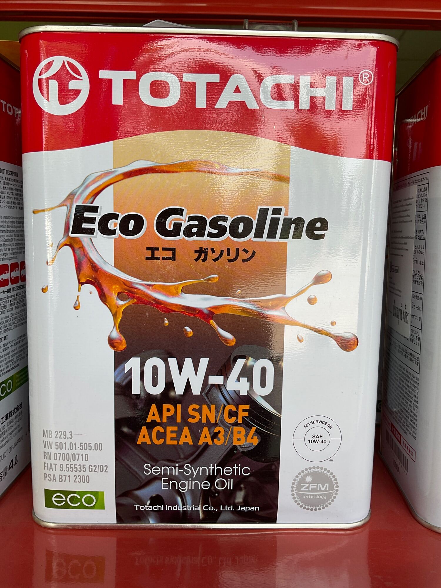 น้ำมันเครื่อง TOTACHI Eco Gasoline โททาชิน้ำมันหล่อลื่นเครื่องยนต์ 10W ...