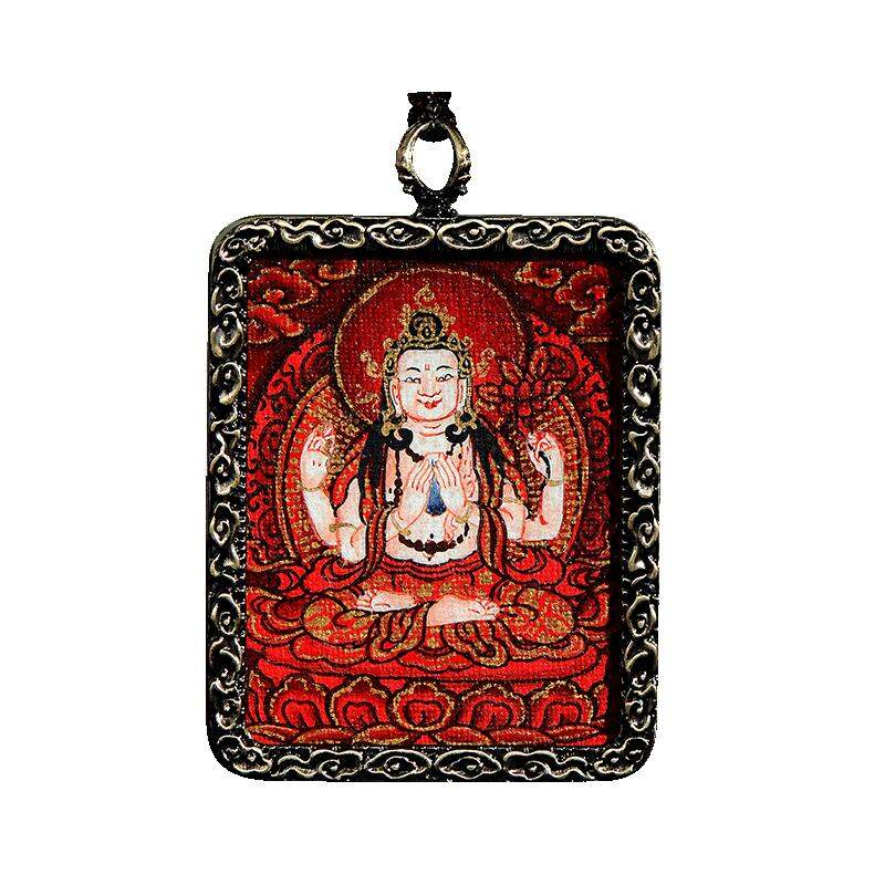 CHUANGLONG | Hand-painted Four-Armed Guanyin Talisman Necklace ราคา 3,845 บาท*ส่งฟรี
