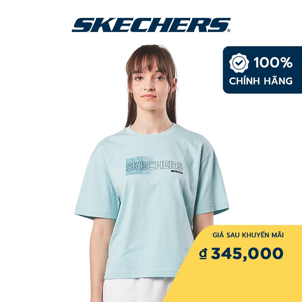 [Chỉ Ngày hội thành viên - Voucher 10%]  Skechers Nữ Áo Thun Tay Ngắn Tập Gym, Thường Ngày, Đi Học, Đi Làm - SL22Q4W294-003K