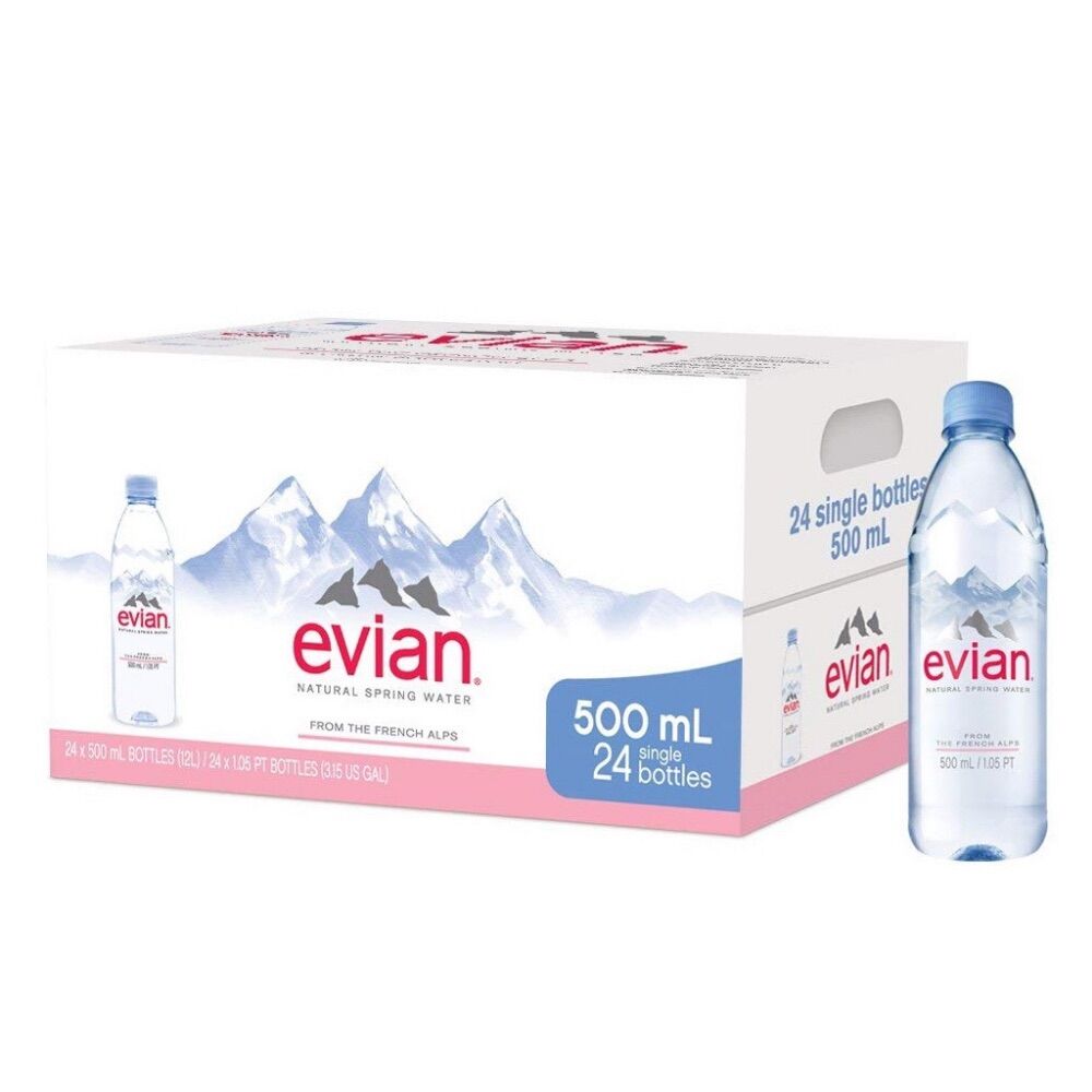 น้ำแร่ Evian ขนาด 500 ml. มี 24 ขวด ราคา 915 บาท*ส่งฟรี