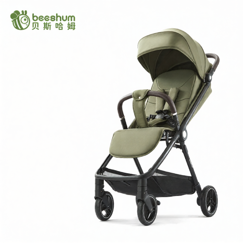 High-View Reclinable Portable Folding Baby Stroller