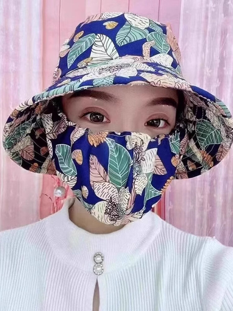 GUOXIANGQIAN | Sun Protection Hat With Face Mask For Women