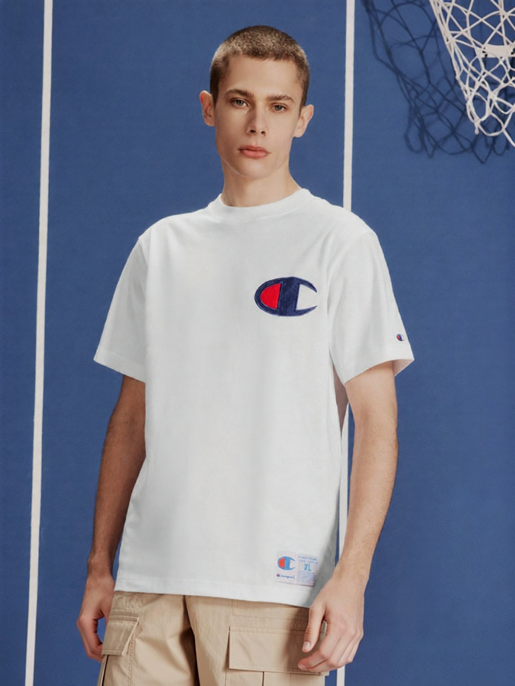 Champion | Couples Short Sleeve T-Shirt with Embroidery Casual Sportswear
