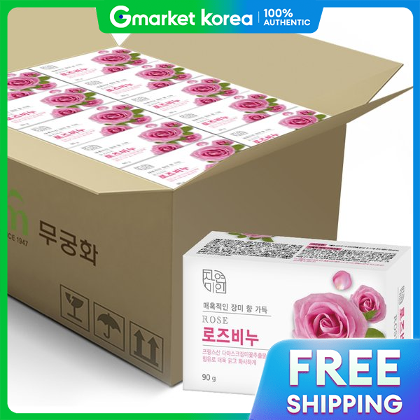 Mukunghwa | Mugunghwa Natural Beauty Rose Soap 90g X 48 Pieces (1 Box) ราคา 1,792 บาท*ส่งฟรี