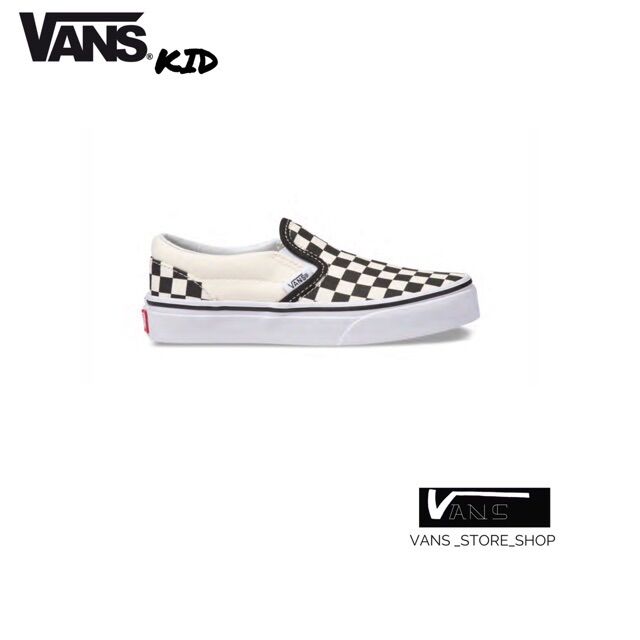 รองเท้าเด็กVANS SLIP ON CHECKERBOARD BLACK WHITE KIDS (สินค้ามีประกันแท้) ราคา 2,590 บาท*ส่งฟรี