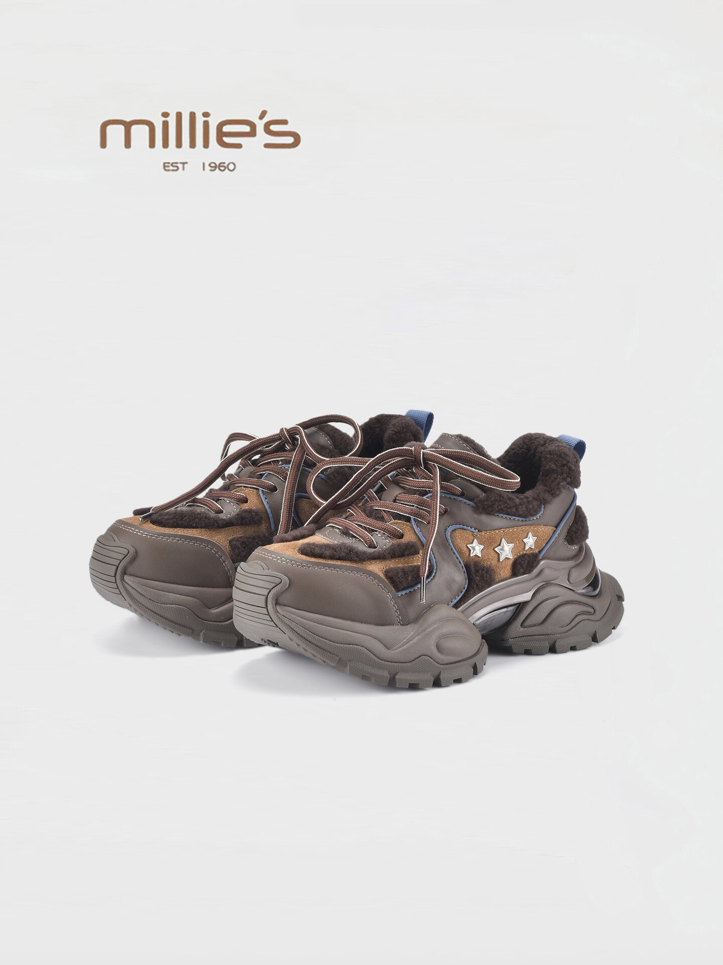 MILLIE'S | Thick Sole Heel-increasing Winter Warm Women Shoes ราคา 10,977 บาท*ส่งฟรี