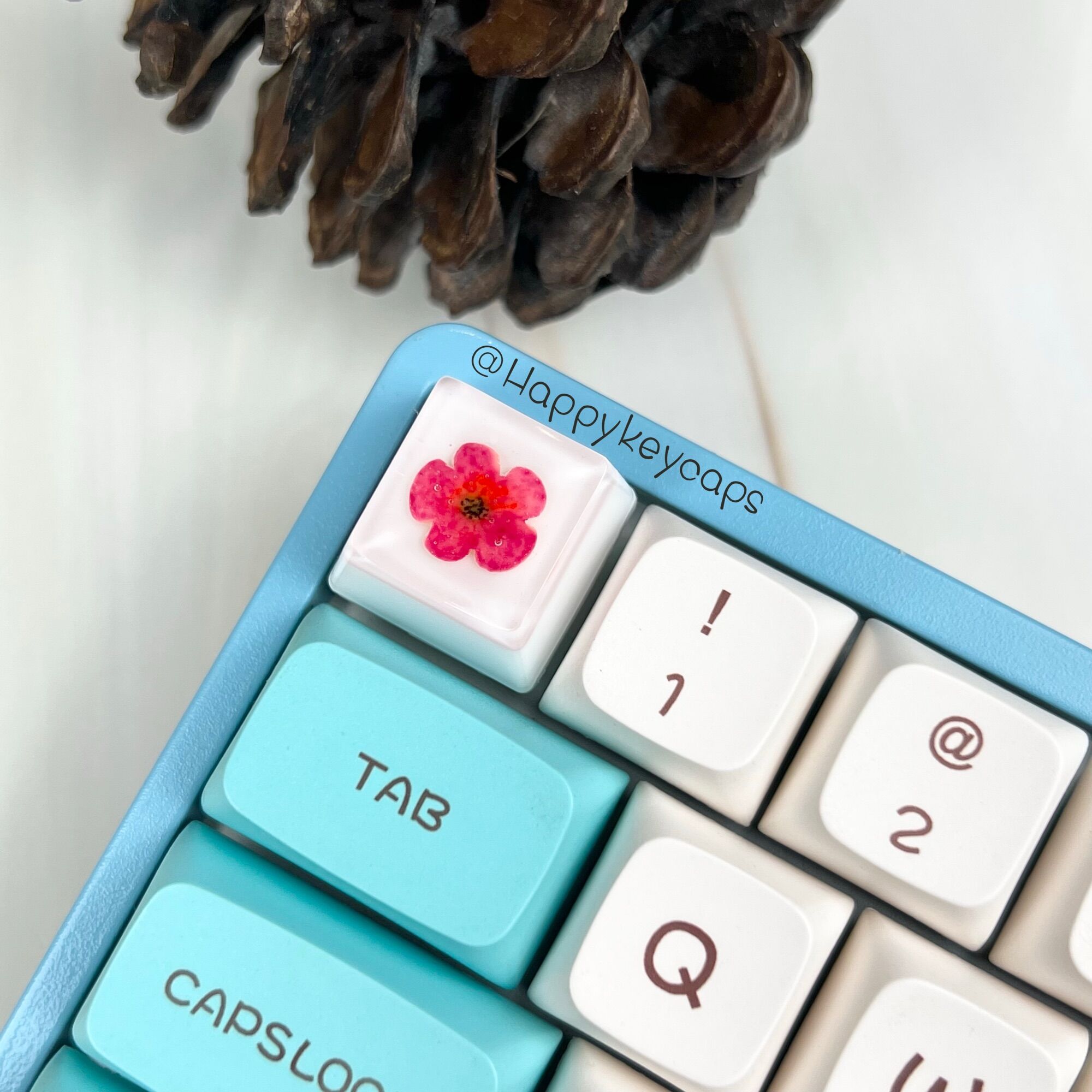 คีย์แคปดอกไม้ งานปั้นมือ คีย์แคปแฮนเมด เรซิ่นคีย์แคป Floral keycaps ...