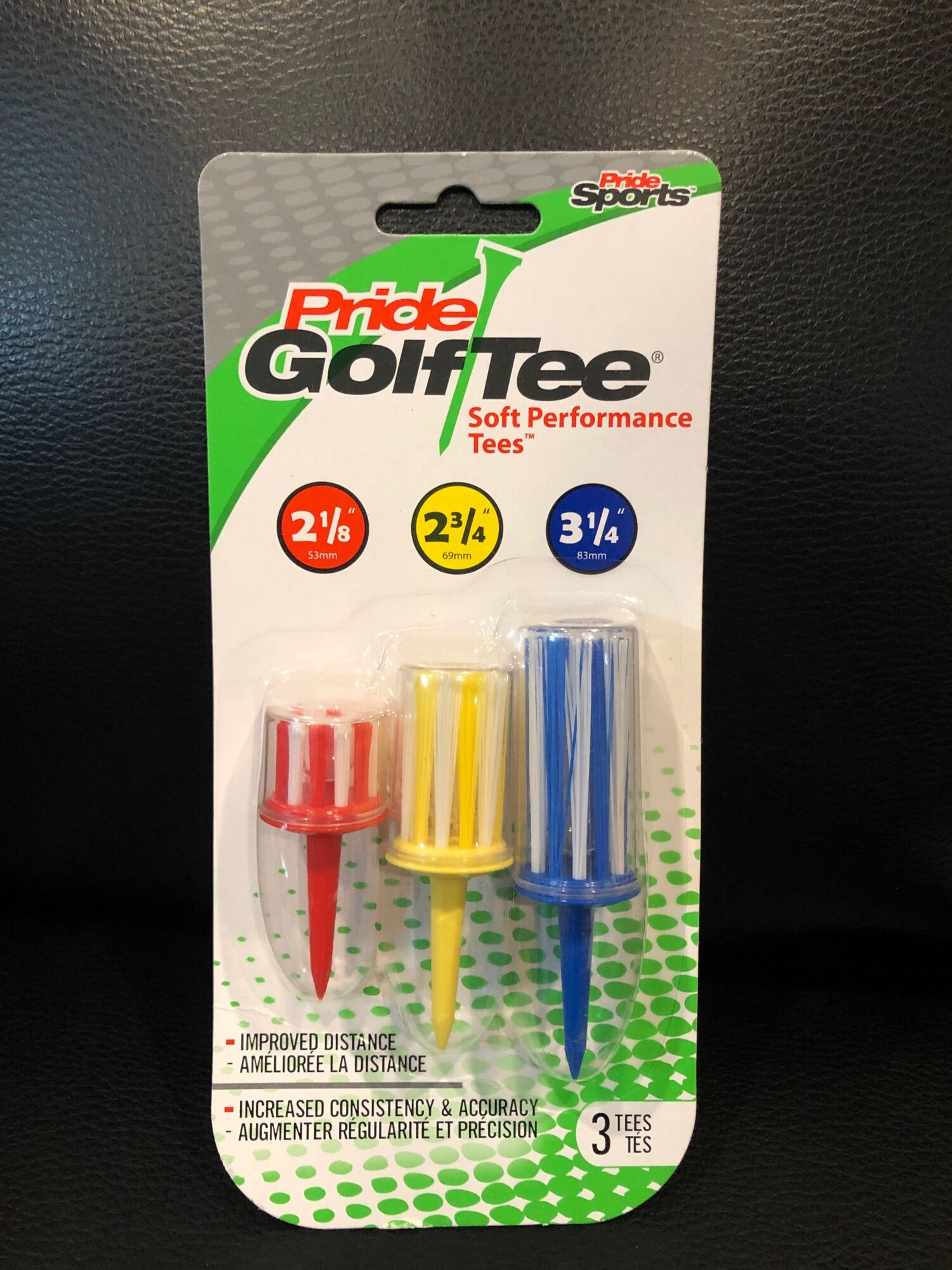 Pride Golf Tee Soft Performance Nylon Bristle Tees • 3Tee MultiPack