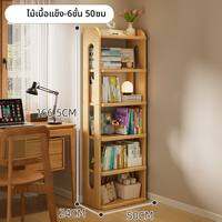 ZHUSHANXIA | ชั้นหนังสือไม้ตั้งพื้นสำหรับเด็ก ประหยัดพื้นที่แบบบาง