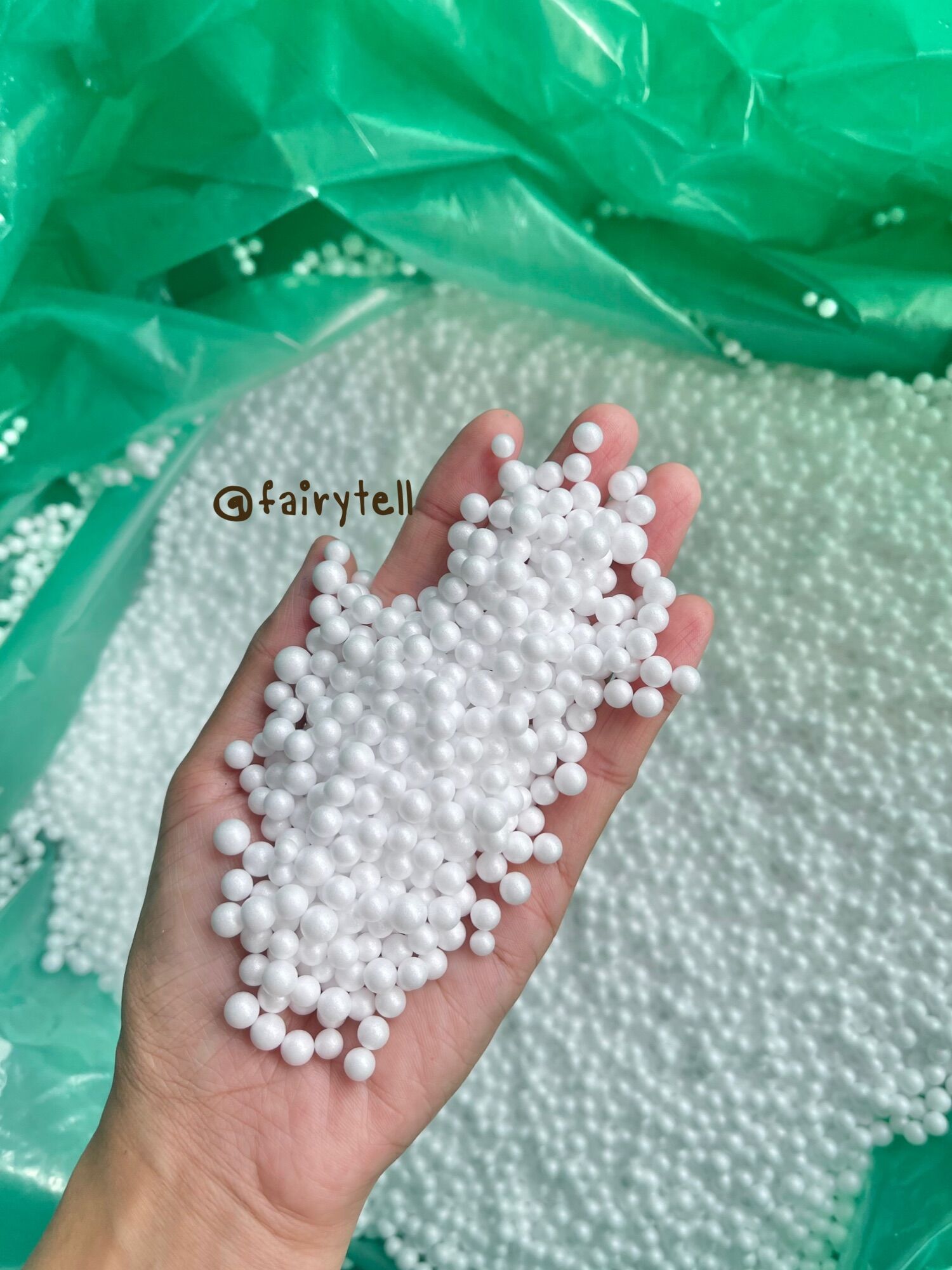 เม็ดโฟมสีขาววัสดุตกแต่งประดิษฐ์Diyใส่กล่องของขวัญของปัจฉิมราคาถูก50g/100g❌มี6เบอร์❌กันกระแทกใส่หมอนใส่ตุ๊กตาใส่เก้าอี้