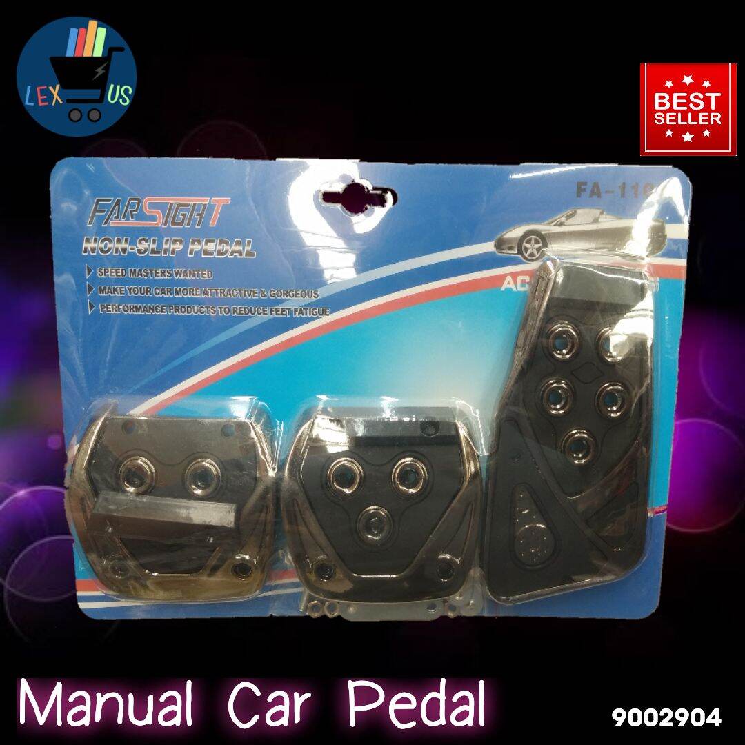 ชุดแต่งรถยนต์ แป้นเหยียบกันลื่น LEX US Store FARSIGHT Manuel Car Pedal Non-Slip Pedal แป้นเหยียบกันลื่นFARSIGHT สำหรับรถยนต์ Manual ทุกประเภท ประกอบด้วยแป้นเหยียบ ครัช เบรค คันเร่ง แป้นเหยียบกันลื่นFARSIGHT ทำมาจากวัสดุอย่างดี คัดสรรค์สินค้าดี มีคุณภาพ