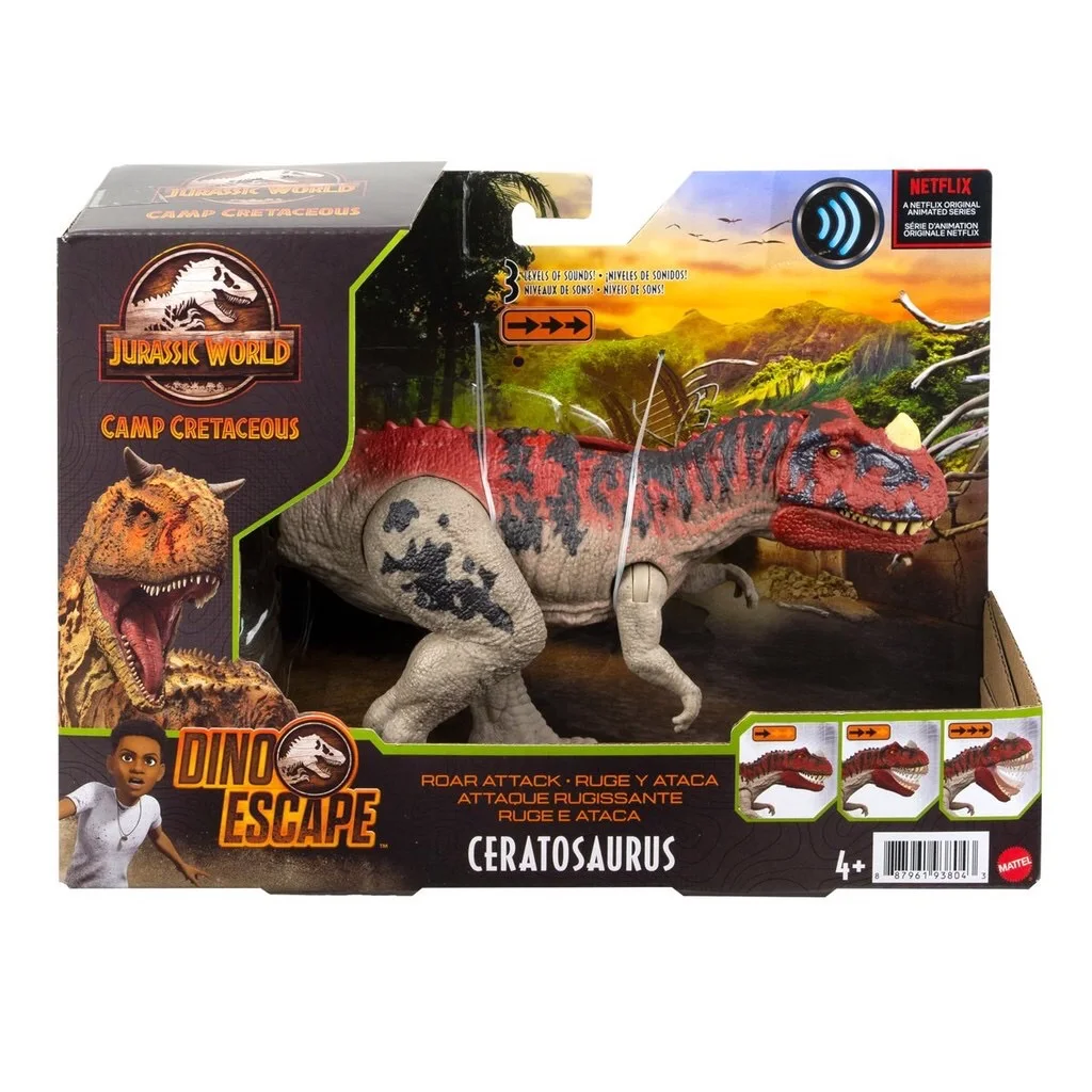 Jurassic World Roar Attack Ceratosaurus ของเล่นแอ็คชั่นฟิกเกอร์ ไดโนเสาร์ เซราโตซอรัส รุ่น GWD07