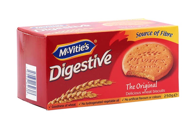 Mcvitie's Digestive 250g ORIGNAL แมคไวตี้ส์ไดเจสทีฟบิสกิตข้าวสาลี 250กรัม