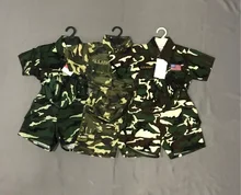 ภาพขนาดย่อของสินค้าชุดทหารขาสั้นเด็กลายพราง(เสื้อ+กางเกง+หมวก) ชุดทหารเด็ก