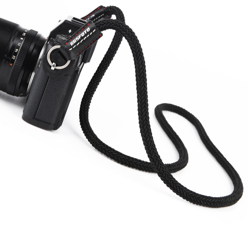 GGS ไมโครโมโนกล้องสายคล้องไหล่ผ้าไหมเชือกถักหนังวัวชั้นต้น Sony Panasonic Canon Fujifilm กล้อง
