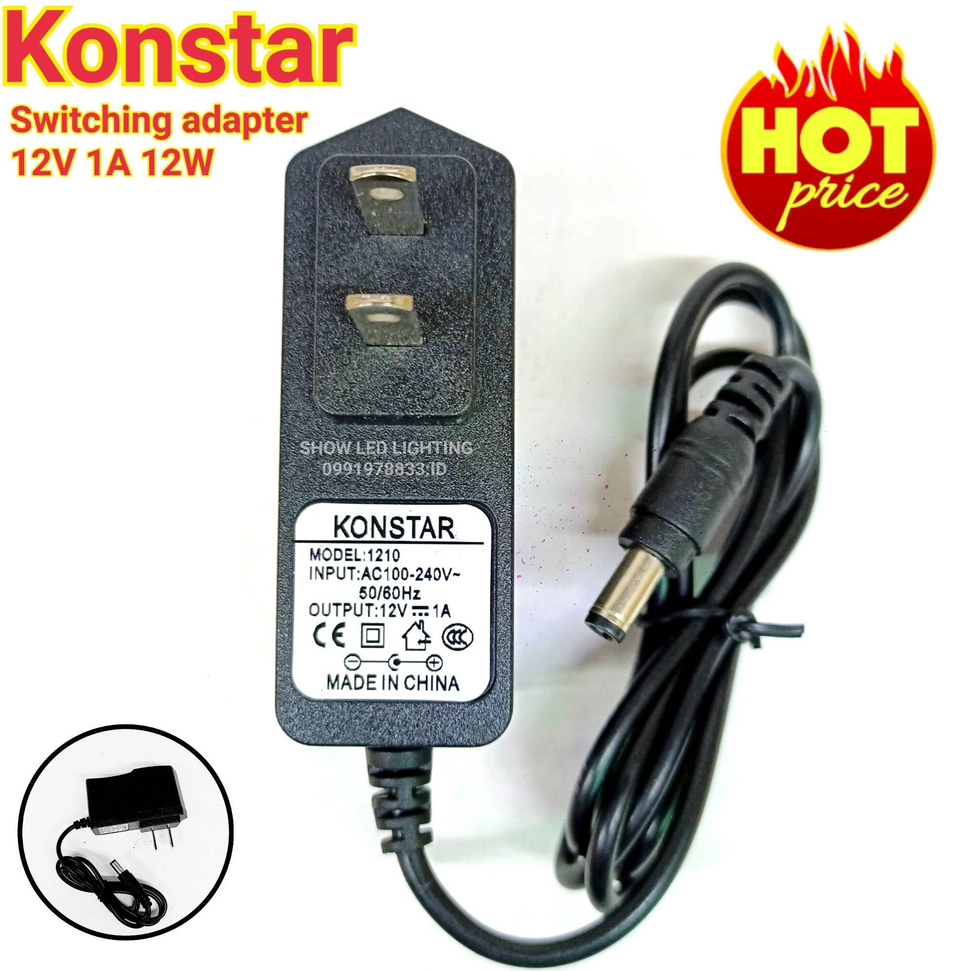 Adapter Konstar 12v 2a แจ็คใหญ่ Switching Power Supply สวิทชิ่งพาวเวอร์ซัพพลาย หม้อแปลงไฟ อะ