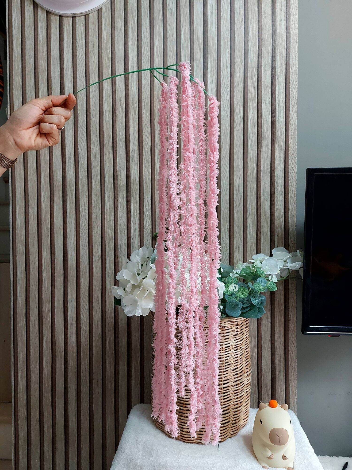 ดอกไม้ปลอม,ดอกผักโขม ยาว60cm ดอกไม้ประดิษฐ์ประดับฉากงานแต่ง ราคา 30 บาท*ส่งฟรี