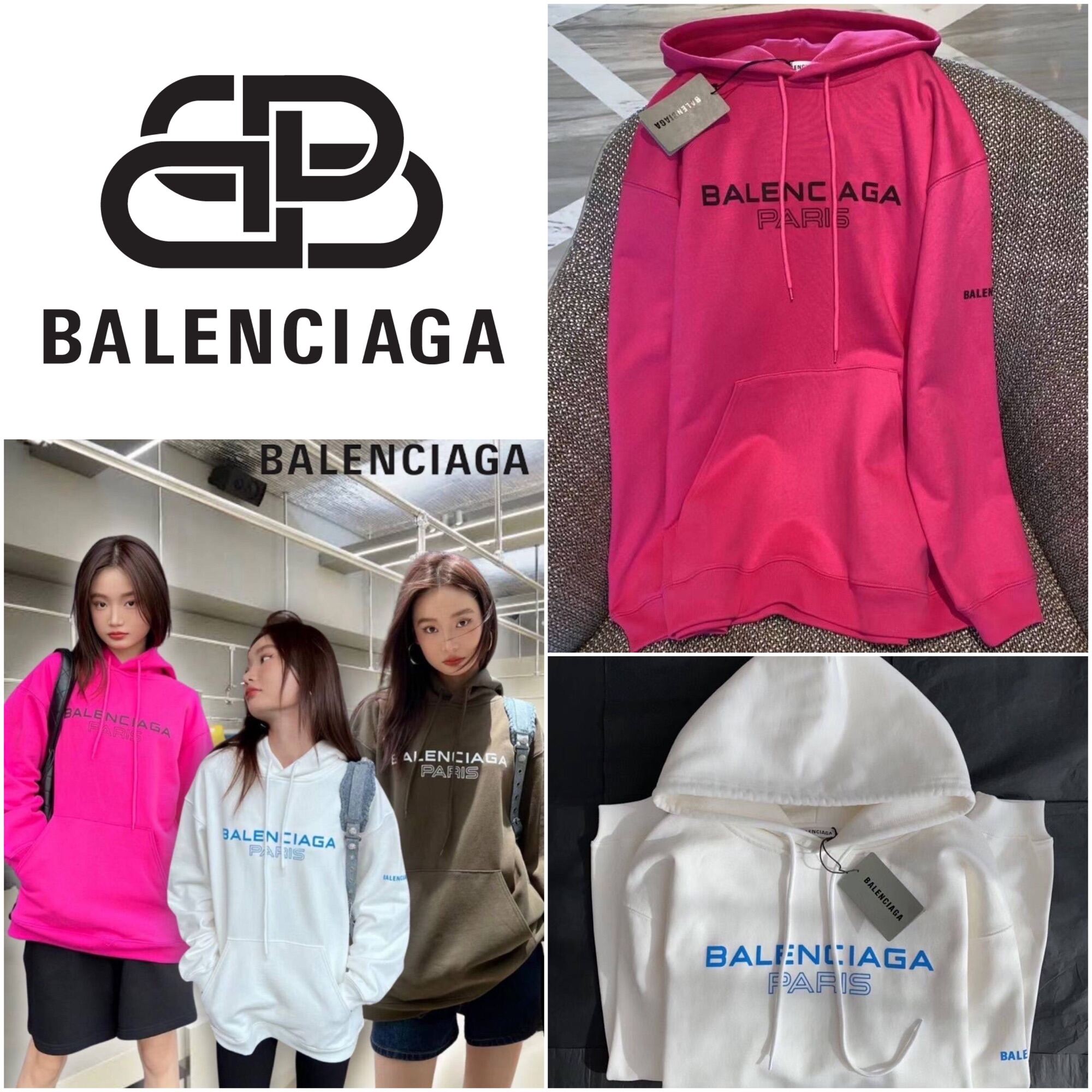 เสื้อสเวตเตอร์ Balenciaga Hoodie Sweatshirt อโลมปา แบรนด์ ThaiPick