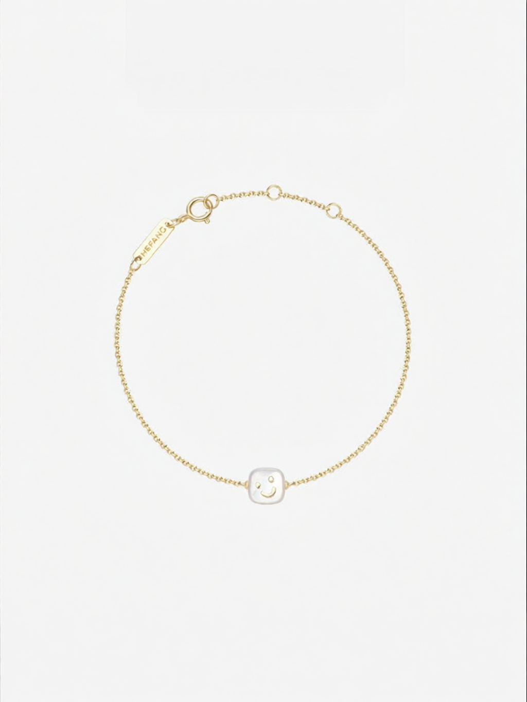 HEFANG Jewelry | Elegant Versatile 14K Gold Pearl Mother Smiling Face Bracelet ราคา 11,340 บาท*ส่งฟรี