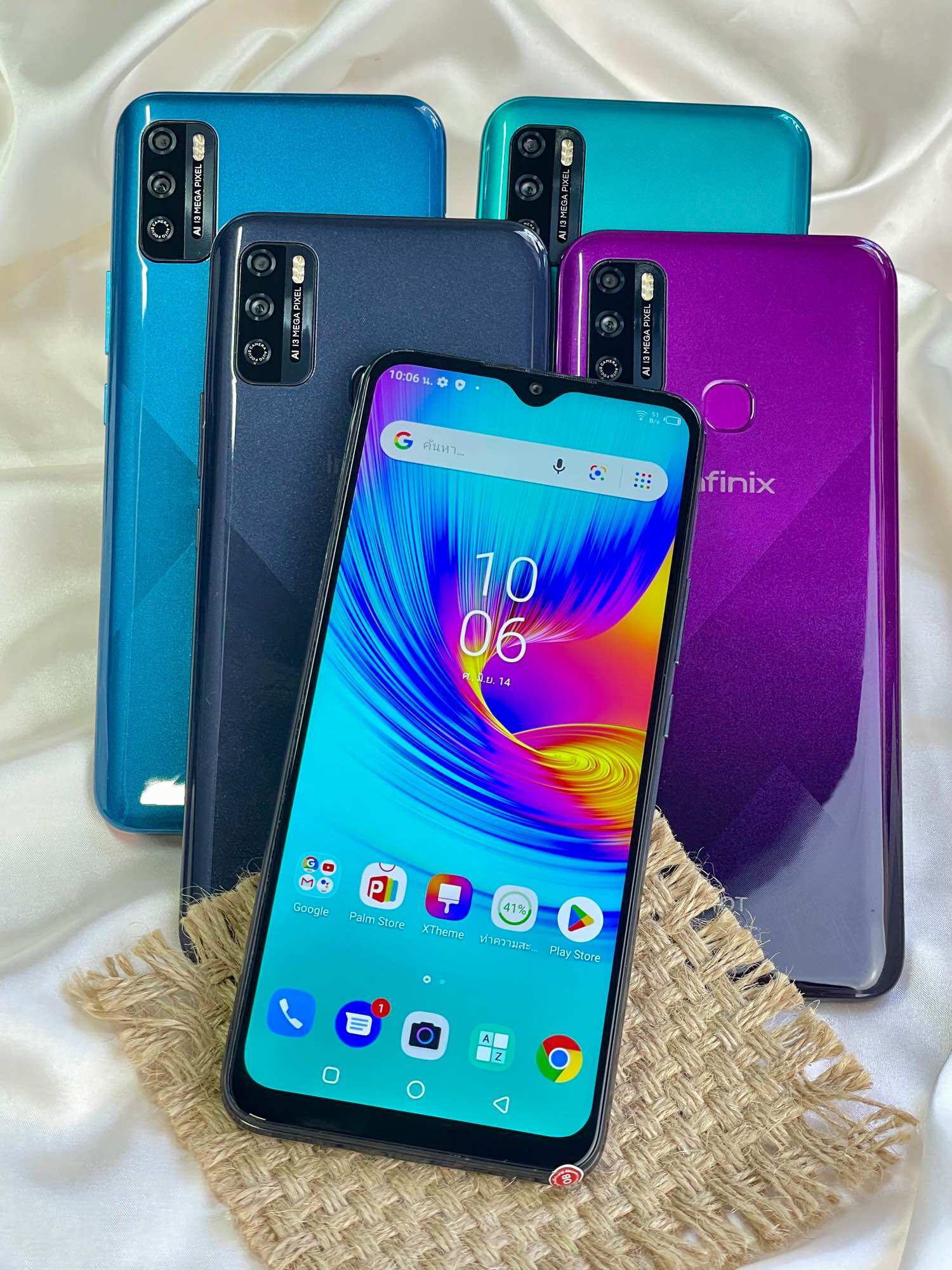 Infinix Hot9 Play, Wide Screen, 2Gb Ram, 32Gb Rom, 6,000 Battery, Beautiful Device Ready to Use, Free Charger Set Included. ราคา 1,290 บาท*ส่งฟรี