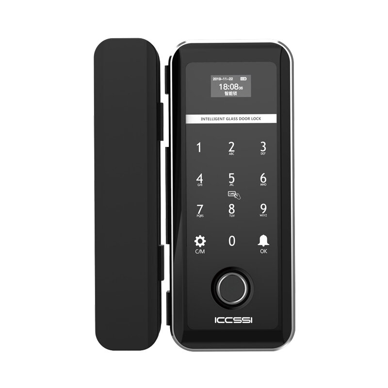 ICCSSI | Office Mount-Free Face Recognition & Password Dual-Door Glass Fingerprint Lock ราคา 6,060 บาท*ส่งฟรี