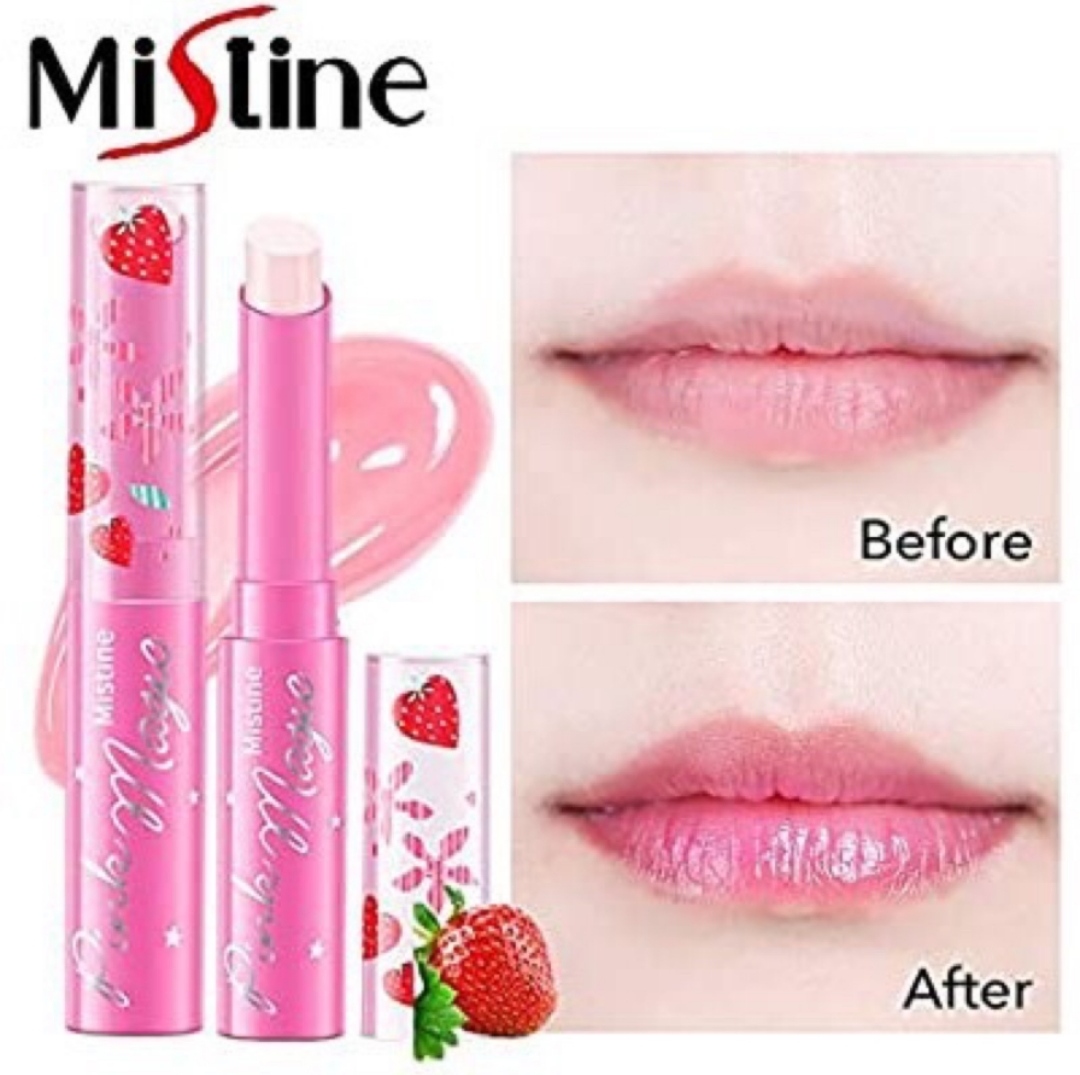 Mistine Pink Magic Lip Plus Vit-E Strawberry มิสทีนลิปมันเปลี่ยนสี พิ้งค์ เมจิก วิตามินอี 1.7 g.