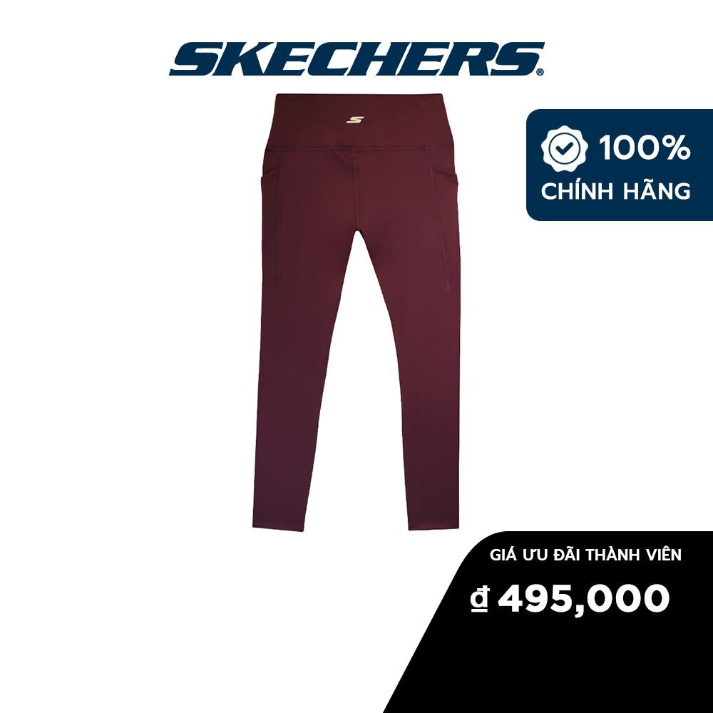 Skechers nữ leggings tập gym tập gym, thường ngày, đi học, đi làm performance - sp22q4w369-wine
