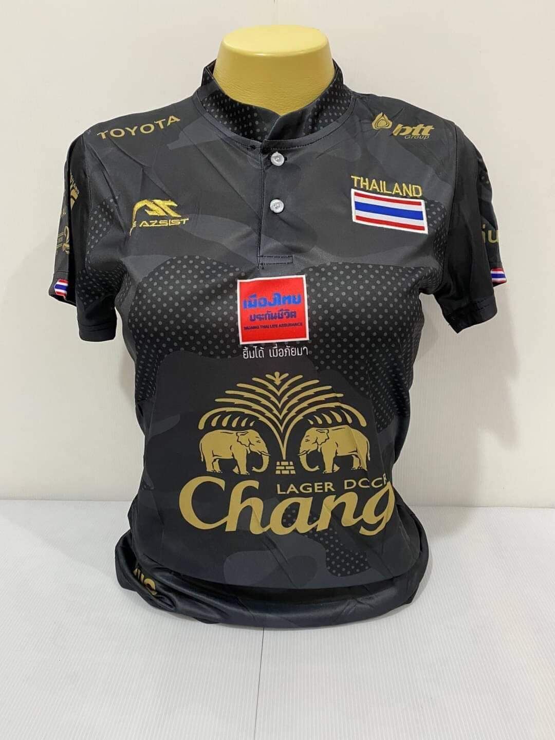 เสื้อกีฬาหญิงทีมไทยแลนด์  ขนาดฟรีไซส์อก32-36 ทรงเข้ารูป