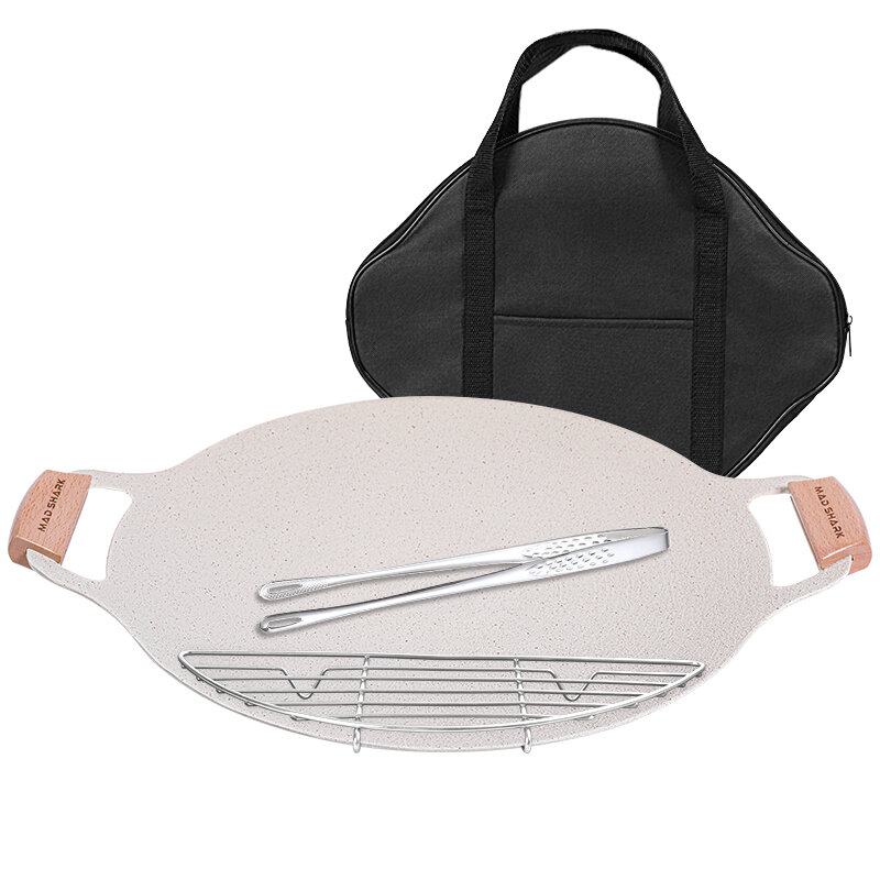 Mad Shark | Stone Grill Pan Electromagnetic Stove Compatible For Barbecue - ยี่ห้อ Mad Shark ราคา 1,113 บาท*ส่งฟรี
