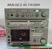 เครื่องเสียง มินิคอมโป AKAI stereo AMP38wX2 ch. UC-U2E TURNER FM AM UC-K2 TAPE UC-M2 ไฟ 220V JAPAN สภาพใช้งานปกติ