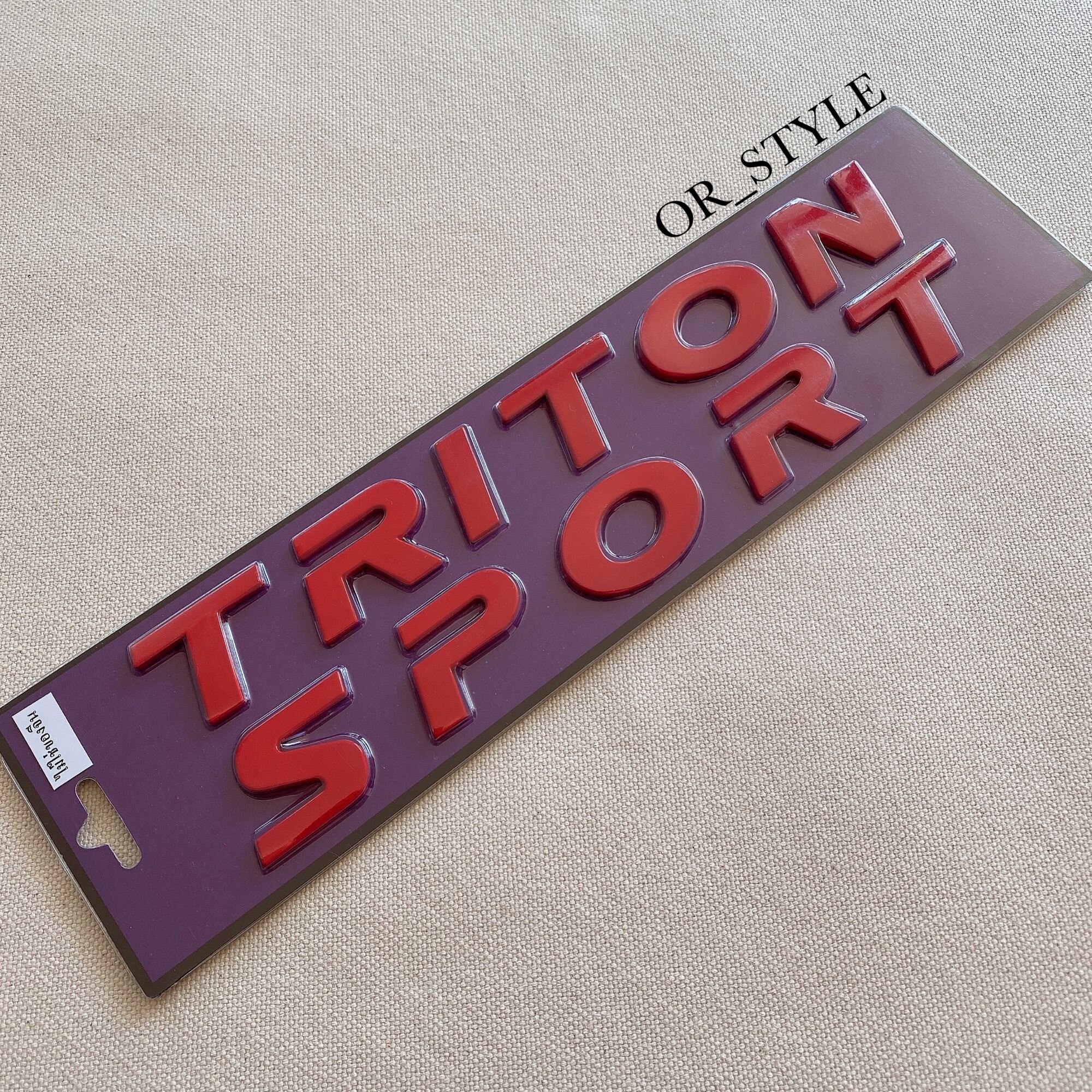 โลโก้ TRITON SPORT สีแดง ติดฝากระโปรงหน้า