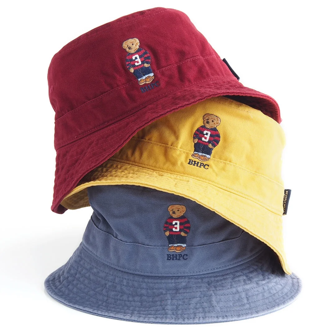 หมวก Bucket Bear หมวกบักเก็ต POLO CLUB หมวกบักเก็ตทรงสวย BHPC (unisex)