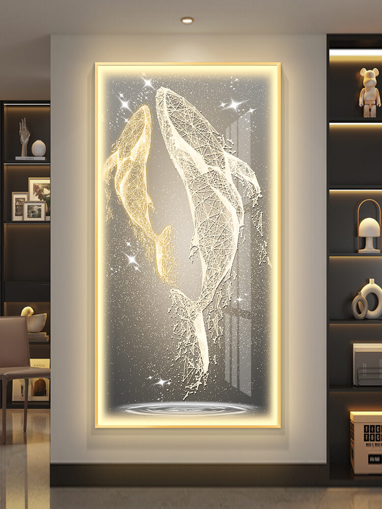 XIANGTUYIN | Modern Minimalist LED Wall Art Whale Mural ราคา 3,732 บาท*ส่งฟรี