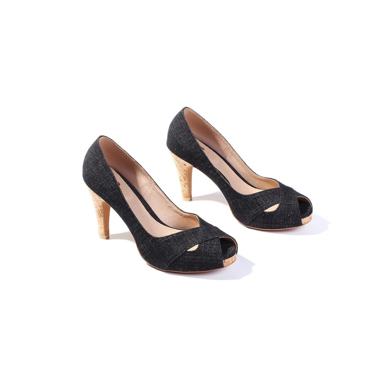 LALANTA 65 BLACK JEANS ส้นสูง 3.2 นิ้ว เสริมด้านหน้า 8 มิลลิเมตร ราคา 890 บาท*ส่งฟรี