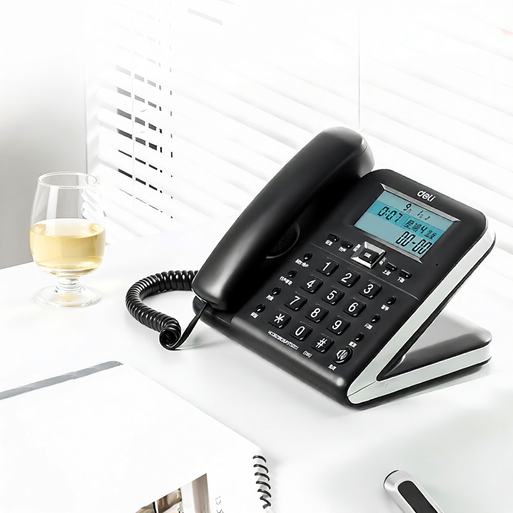 Deli | Call Display Wired Hands-Free Voice Announcing Desk Phone ราคา 1,339 บาท*ส่งฟรี