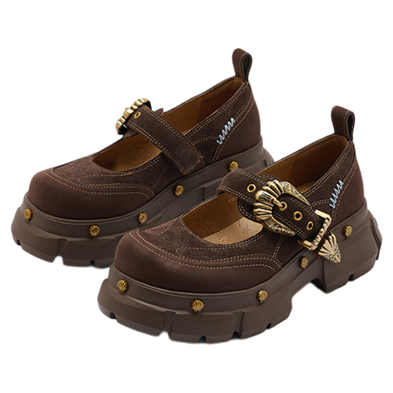Buckle Thick Heel Mary Jane Shoes ราคา 9,335 บาท*ส่งฟรี
