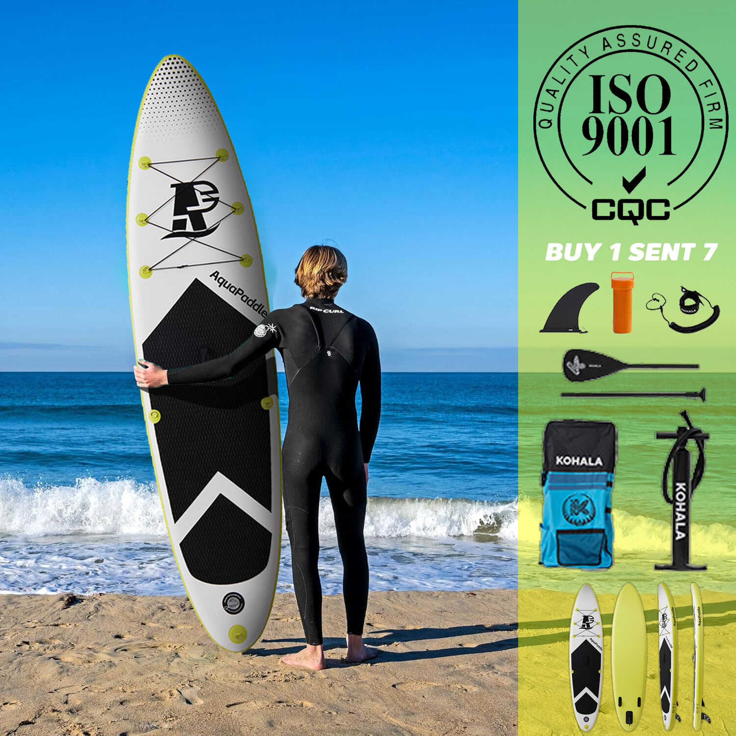 KOETSU ซัฟบอร์ด กระดานโต้คลื่น เซิร์ฟบอร์ดน้ำ ซับบอร์ดยืนพาย Sup board Stand Up Paddle Board SUP 335*80*15cm แผ่นกระดานพายแบบเป่าลมได้ Sup Board paddle board น้ำฟิตเนสกระดานโต้คลื่นมือพายร กระดานโต้คลื่นเป่าลม เรือพอง SKIMBOARD ราคา 4,149 บาท*ส่งฟรี