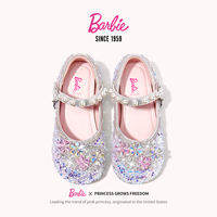 Barbie | รองเท้าคริสตัลพื้นนุ่มสำหรับเด็กผู้หญิง รองเท้าเจ้าหญิง