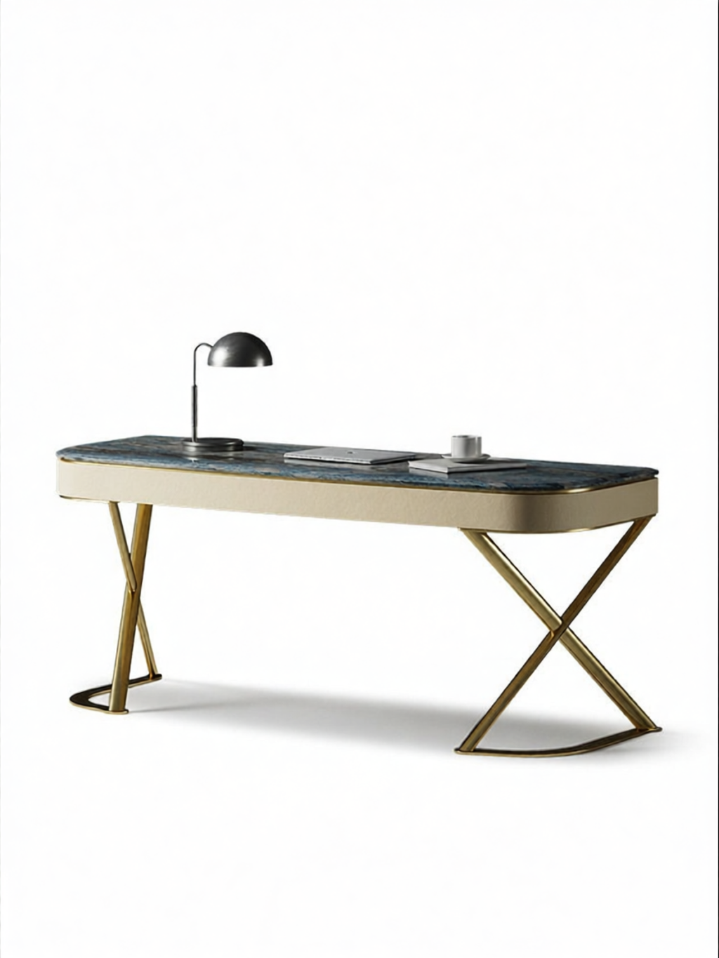 MEILIDASHI | Italian Minimalist Desk Natural Marble