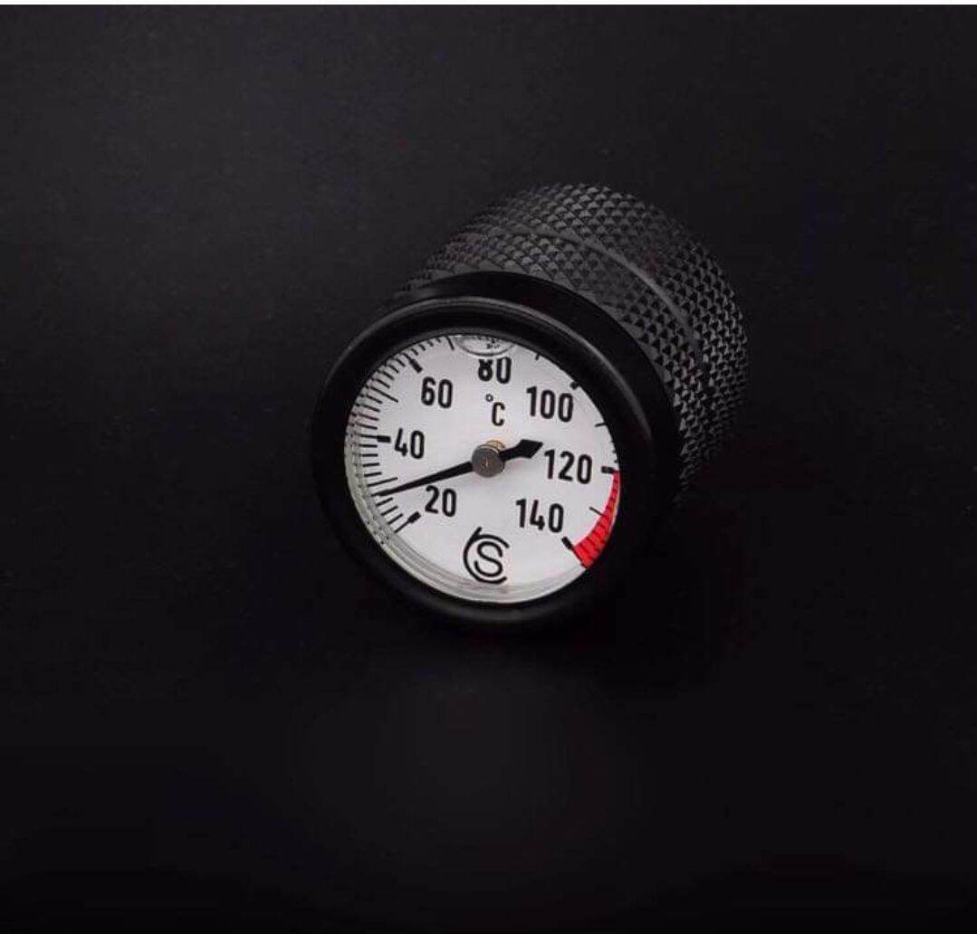 เกจวัดอุณหภูมิน้ำมันเครื่อง สีดำ,สีเงิน Triumph oil temperature gauge