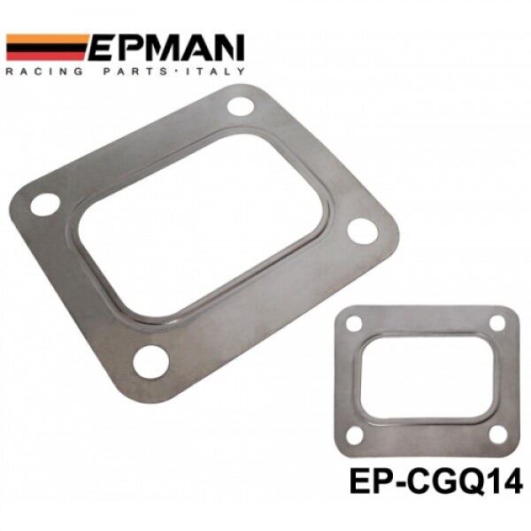 AK32 10PCS EPMAN T04E T66 T70 GT35 GT40 T4 TURBO TURBINE INLET GASKET T4 FLANGE GASKET 4 BOLT 304 STAINLESS STEEL EP-CGQ14D หน้าแปลน