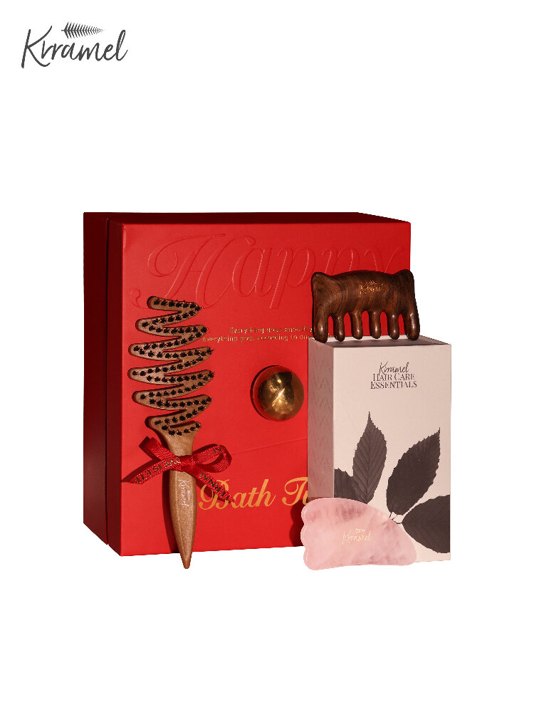 KRRAMEL | 520 Valentine Birthday Wedding Gift Set Massaging Comb and Gua Sha ราคา 2,270 บาท*ส่งฟรี