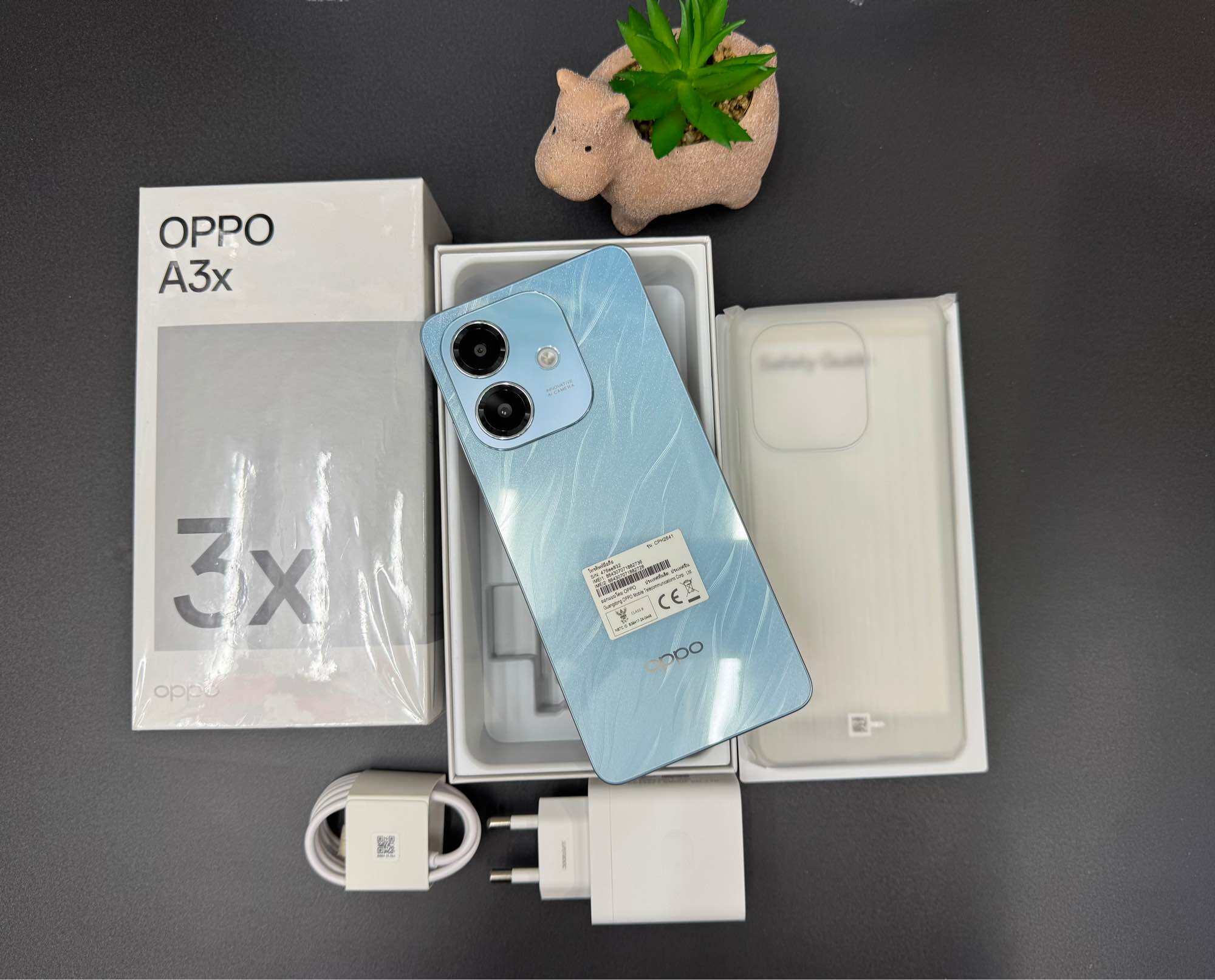 OPPO A3x Ram4+64GB เครื่องใหม่แท้ศูนย์ไทยรับประกันศูนย์ ราคา 2,900 บาท*ส่งฟรี