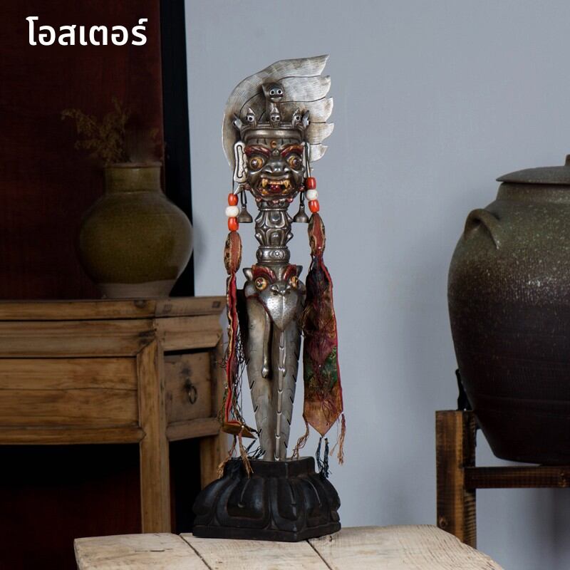 [OSITE | Handcrafted Rustic Iron Prayer Tool with Tassel and Base 60.5cm,OSITE | Handcrafted Rustic Iron Prayer Tool with Tassel and Base 60.5cm,] ราคา 40,486 บาท*ส่งฟรี
