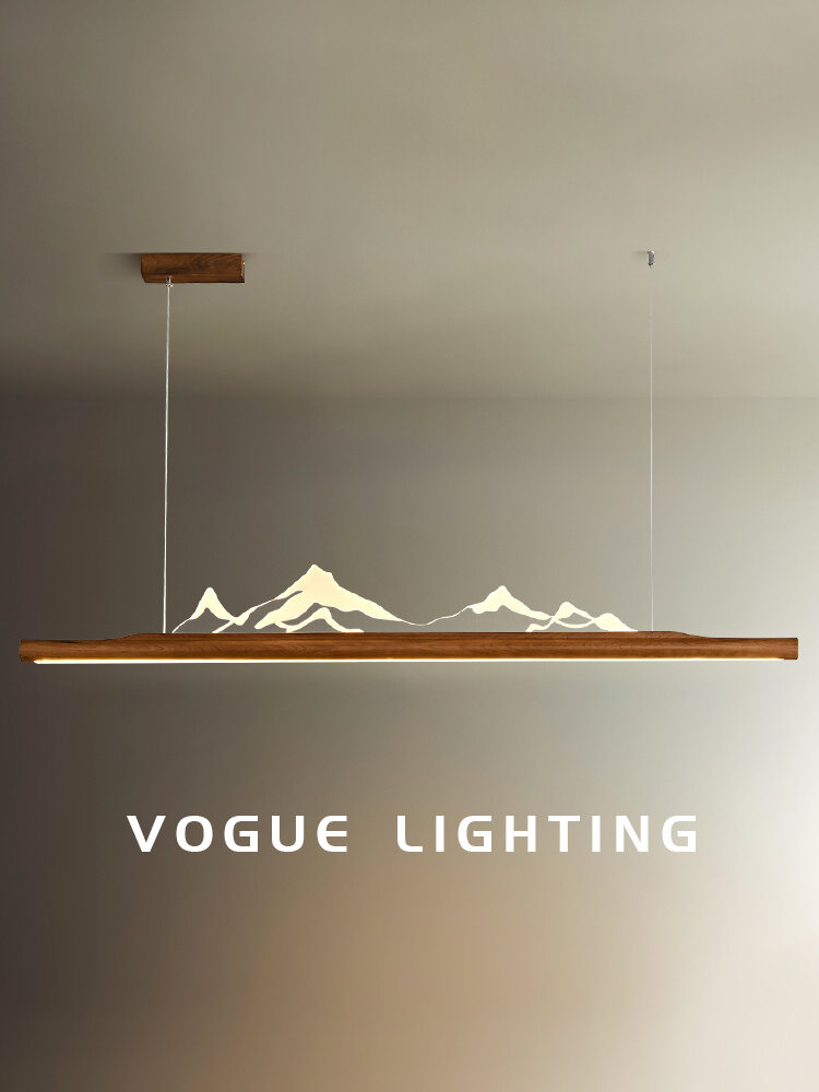 VOGUE | New Chinese and Japanese Walnut Wooden Zen Style Pendant Light ราคา 6,737 บาท*ส่งฟรี