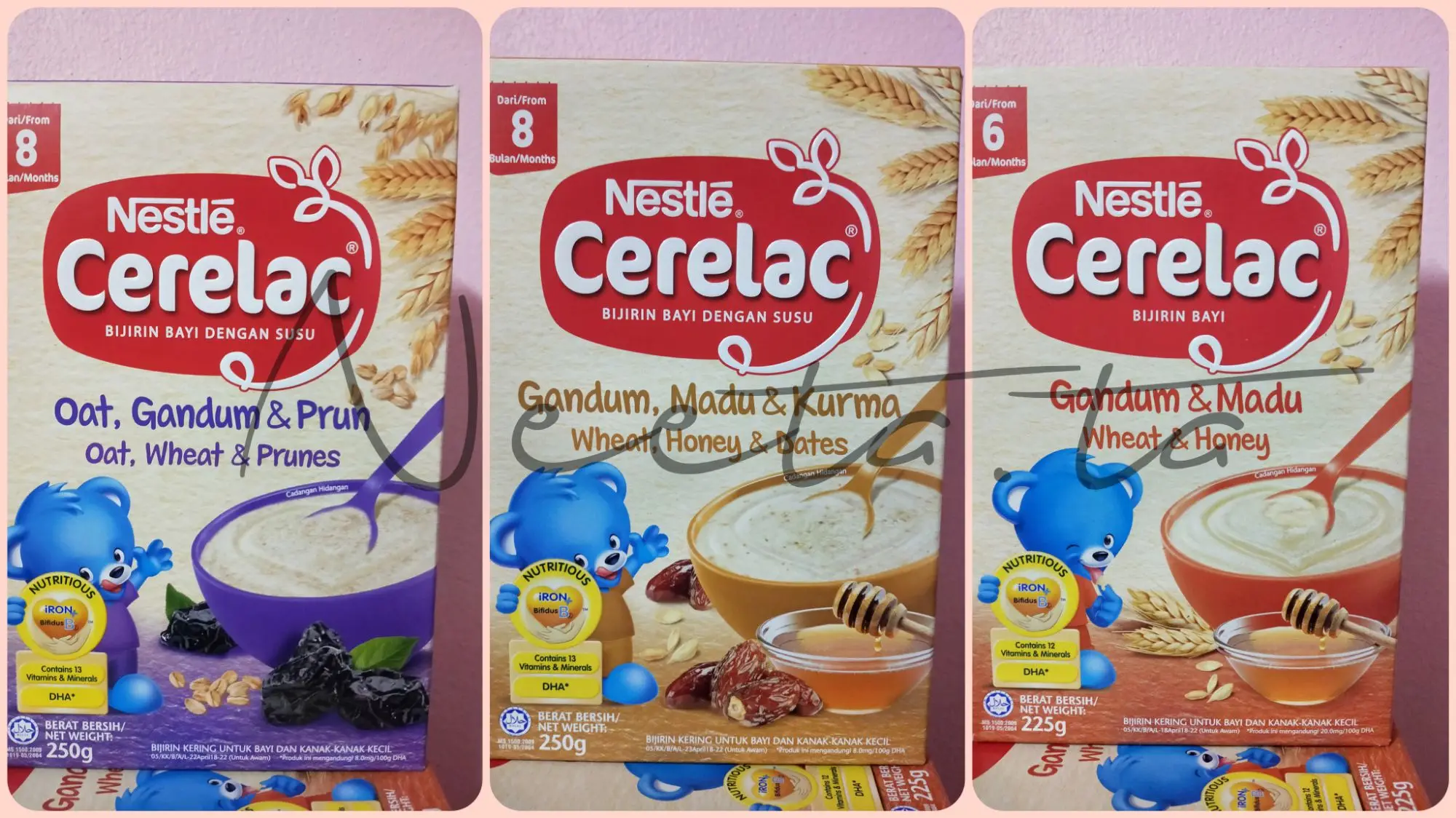 Nestle Cerelac ซีรีแล็ค อาหารเสริม สำหรับเด็ก 6 เดือนขึ้นไป ขนาด 250 กรัม