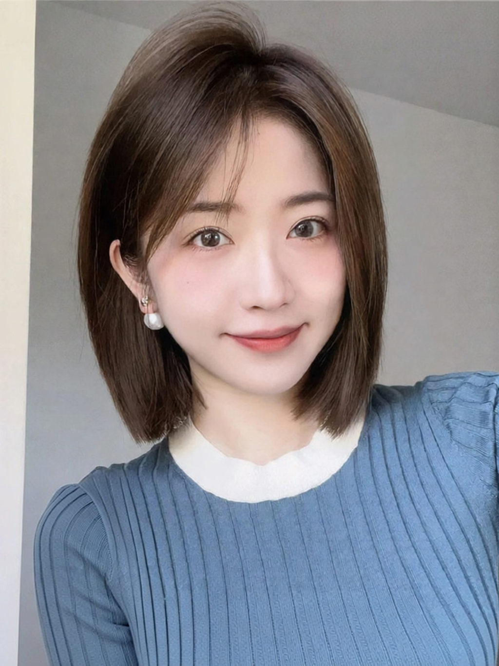 H.GIRL | Trendy Short Straight Hair Bob Wig Natural Full Real Human Hair ราคา 11,093 บาท*ส่งฟรี