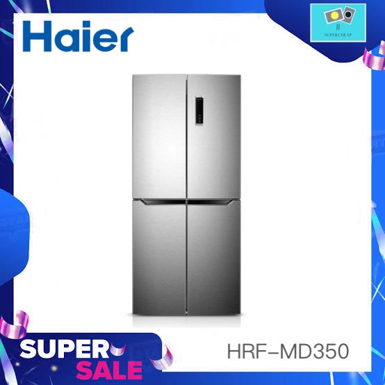 Haier ตู้เย็น 4 ประตู 13.6 คิว (T Door Smart Cooling) รุ่น HRF-MD350 (STL)