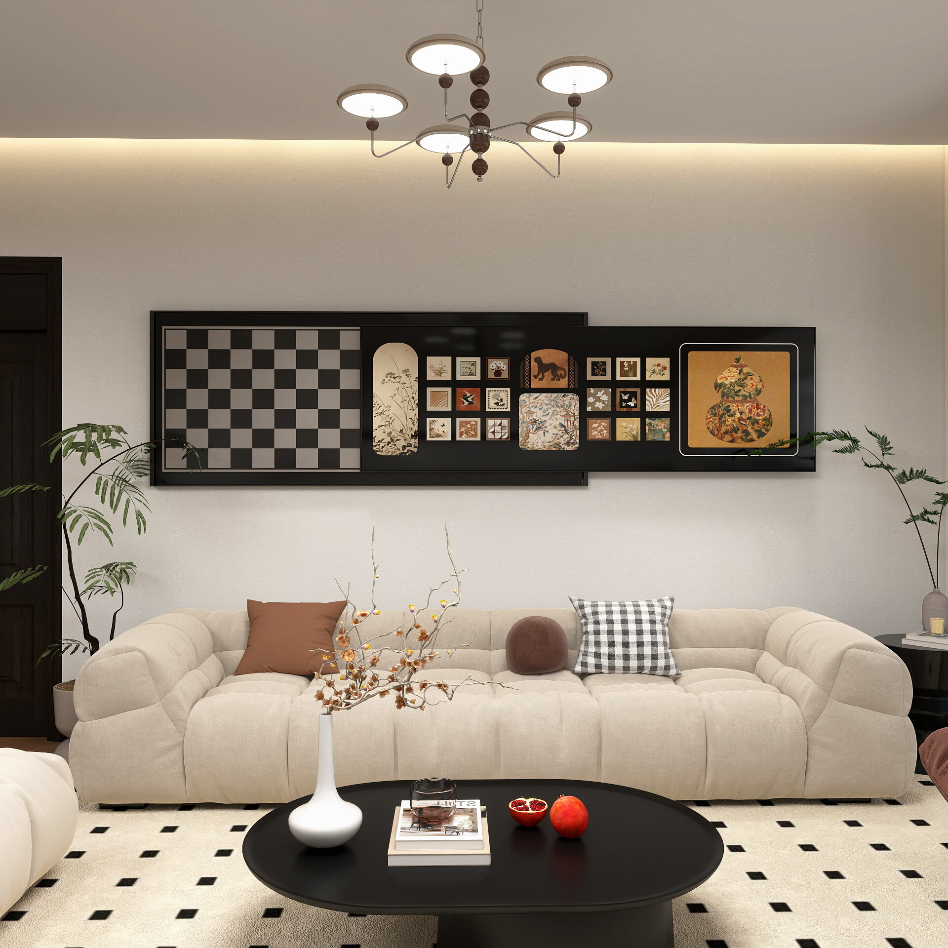 YIBIYIHUA | Modern Minimalist Abstract Wall Art for Living Room ราคา 2,499 บาท*ส่งฟรี